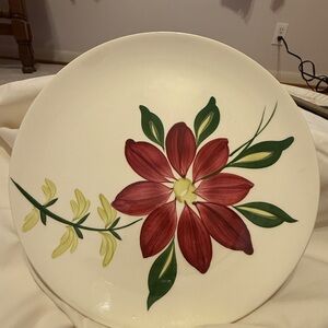 🌸 Vintage Hand-Painted Blue Ridge Southern Pottery Luncheon Plate – Floral – USA